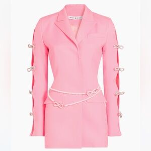 Mach & Mach Bow-Embellished Wool Minidress Size 6 worn once